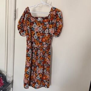 Floral Puff Sleeve Dress